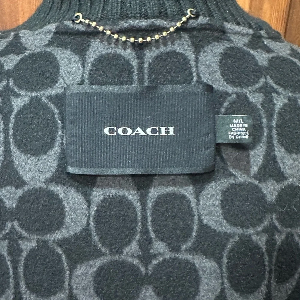 Coach Black Women's Sweater Cape with Belt - Picture 7 of 11